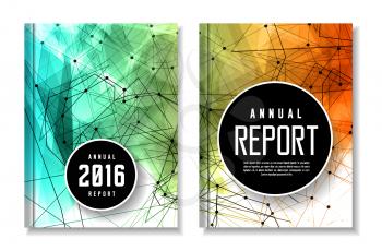 Annual report template. Brochure, flyer design, book cover or presentation. Vector illustration