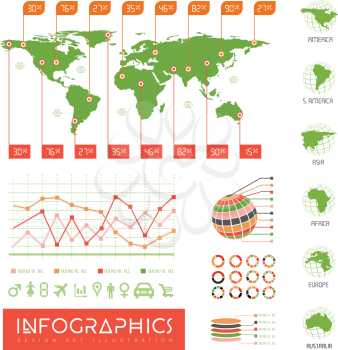 Infographics vector set illustration on white background