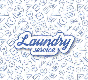 Laundry service vector illustration on white background