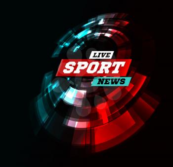 Live Sport News Can be used as design for television news, Internet media, landing page. Vector illustration