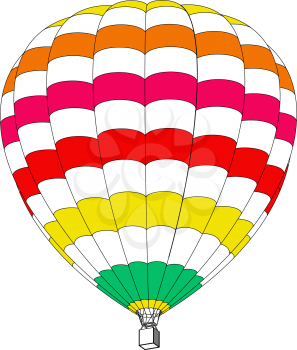Air balloon on a white background. Vector illustration on white