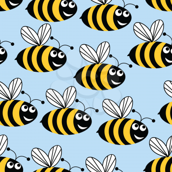 Royalty Free Clipart Image of a Bumblebee Background
