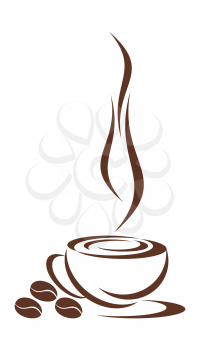 Royalty Free Clipart Image of a Coffee Sign