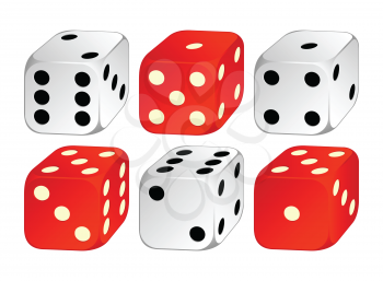 Royalty Free Clipart Image of Dice
