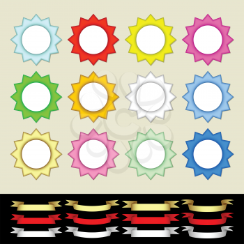 Multicolored stars and banners