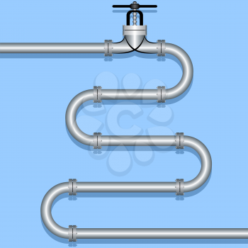 Royalty Free Clipart Image of a Pipeline