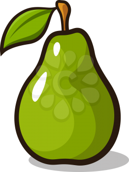 Vector illustration of a pear isolated on white