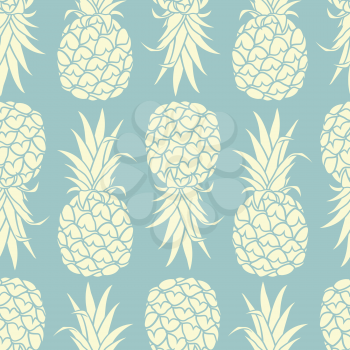 Abstract seamless pattern with pineapples. Vector background for contemporary design