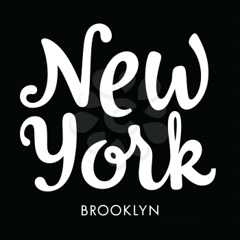 New York City Brooklyn typography / t-shirt graphic design / vectors / tee graphics
