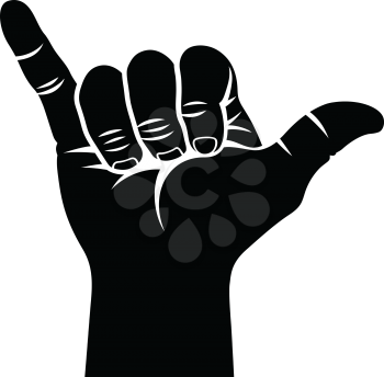 Shaka hand sign / Vector illustration