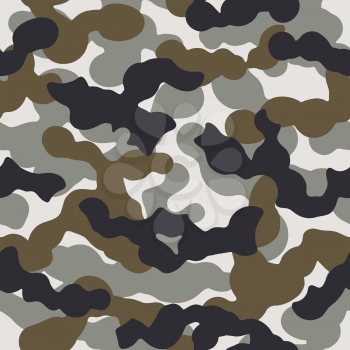 Camouflage seamless pattern. Vector illustration. Military camouflage background