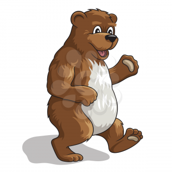 vector illustration of a friendly bear