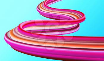 Modern Colorful 3D Flow Dynamic Curved Wave. Conceptual Background with Multicolor Art Line. Creative Artistic Template for Banner, Card, Poster for Fashion Design. Version Eps10 Vector Illustration