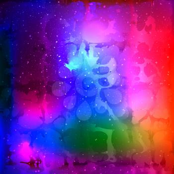 Abstract Acid Background with Colorfuls Gradients. Conceptual Artistic Template with Psychedelic Elements, Symbols for Banners, Cards, Posters. Vector Illustration Synth Art Design Style.