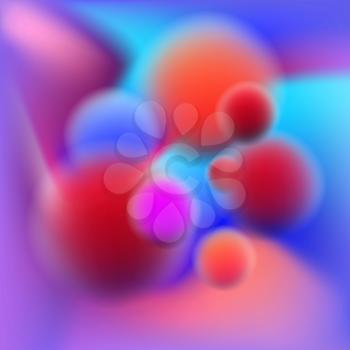 Vector Illustration Art Graphic Design. Abstract Colorful Background with Violet, Blue, Red Vibrant Elements, Futuristic Blur. Concept Card, Banner, Poster, Cover, Flyer, Journal, Magazine, Template.