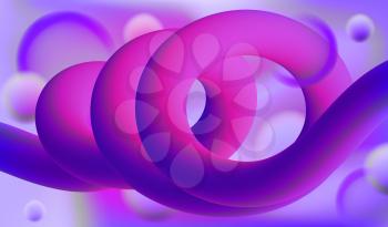 Gradient 3D Art Graphic Design Vector Illustration. Creative Vibrant Background, Purple Fluid Shape Elements. Concept Landing Page for Card, Banner, Poster, Cover, Flyer, Journal, Magazine, Template.