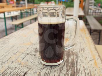 A glass of German dark beer