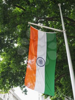 the Indian national flag of India, Asia