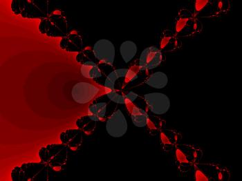 Red Newton set abstract fractal illustration useful as a background