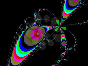 Colour Newton set abstract fractal illustration useful as a background