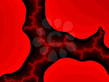 Red Julia set abstract fractal illustration useful as a background