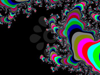 Colour abstract fractal illustration useful as a background