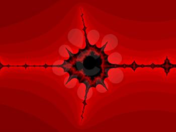 Red Mandelbrot set abstract fractal illustration useful as a background