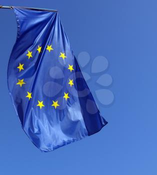 The European union flag of Europe (EU)