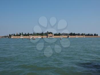 San Michele cemetery island in the Venetian Lagoon in Venice, Italy