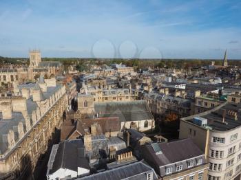 Aerial view of the city of Cambridge, UK