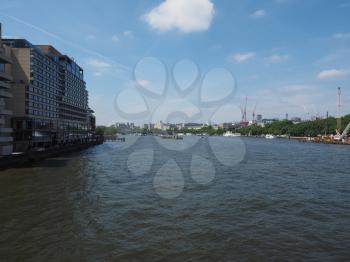 Panoramic view of River Thames in London, UK