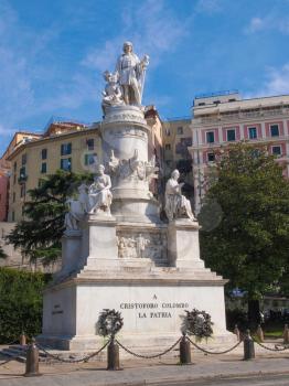 Monument to Christopher Columbus in Genoa Italy