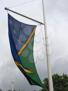 the Solomon Island national flag of Solomon Islands, Oceania