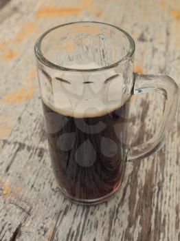A glass of German dark beer