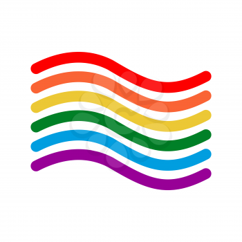 LGBT flag linear style. Sign of rainbow. Gay Symbol