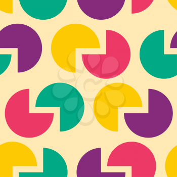 Circle Abstract retro pattern. Round background for fabric
