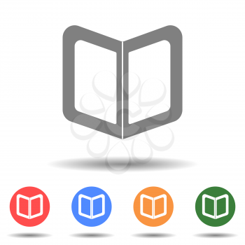 Book with bookmark icon vector logo with a isolated background