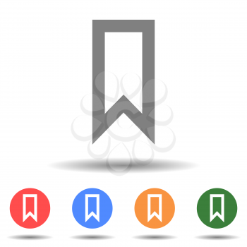 Bookmark icon vector logo with a isolated background