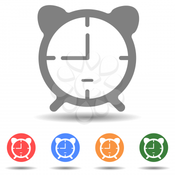 Alarm clock vector icon isolated