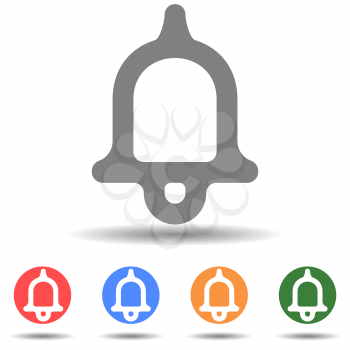 Notification bell icon vector isolated