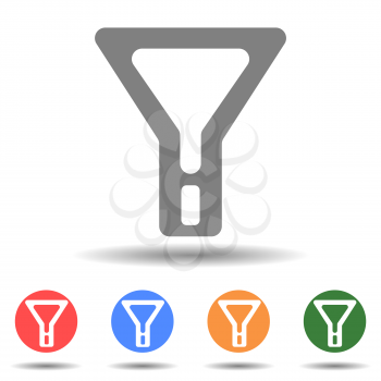 Filter icon vector in simple style