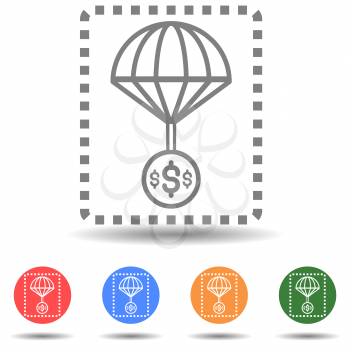 Money balloon with idea of saving vector icon
