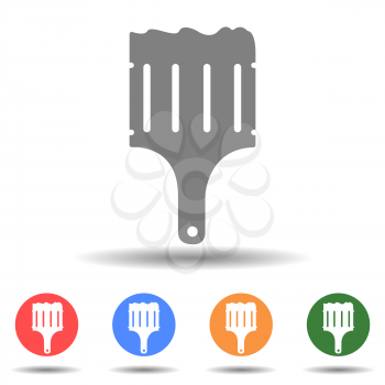 Paintbrush icon vector in simple style