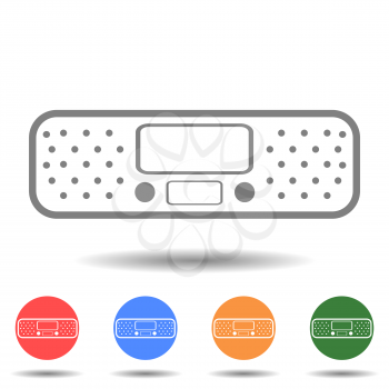 TV audio player vector icon