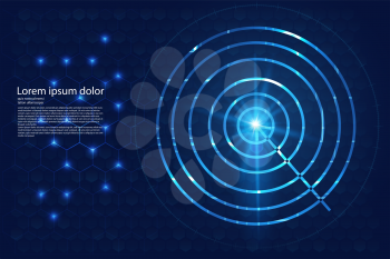 Circle blue target abstract technology innovation concept vector