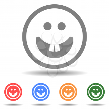 Toothless child smile vector icon in simple style