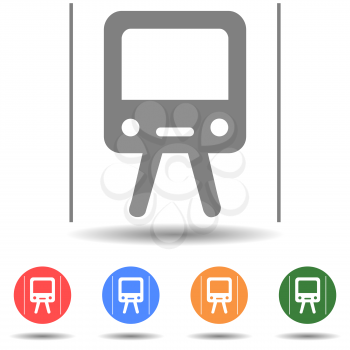 Train vector icon in simple style