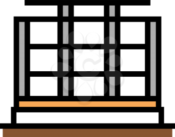 steel frame building color icon vector. steel frame building sign. isolated symbol illustration