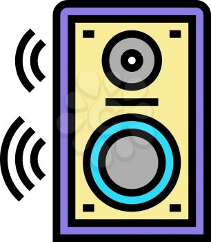 dynamic speaker color icon vector. dynamic speaker sign. isolated symbol illustration