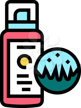spray for animal wool color icon vector. spray for animal wool sign. isolated symbol illustration